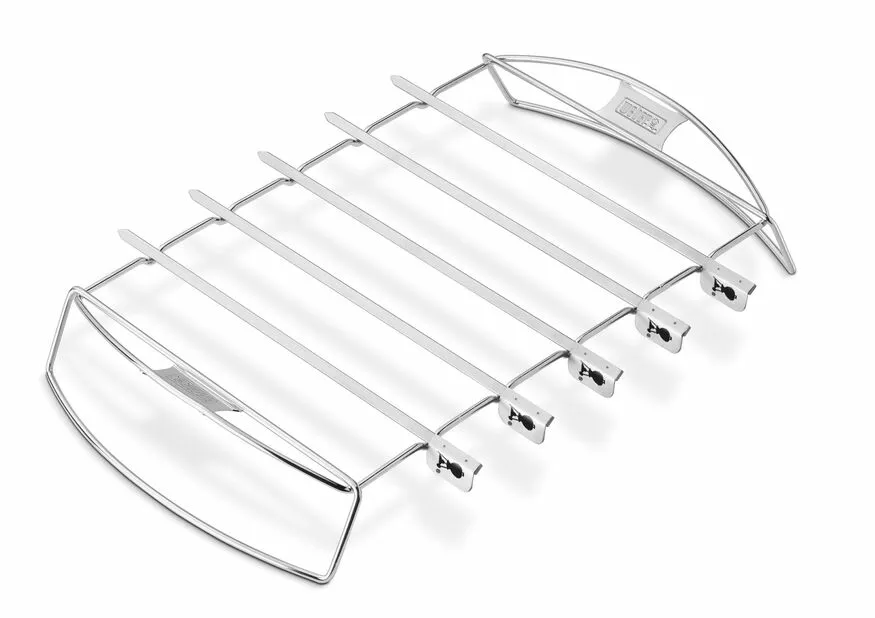 Kebabspyd Med Stativ Weber - Sølv 1 Kebabspyd Med Stativ Weber - Sølv